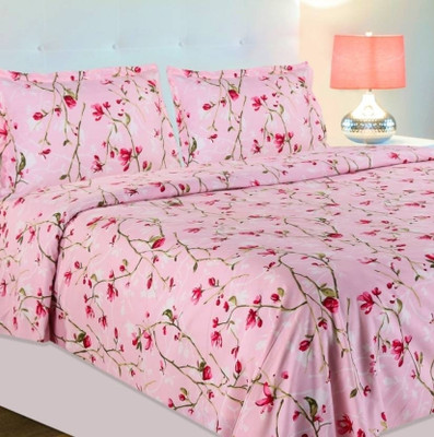 vashek 250 TC Microfiber King Printed Fitted (Elastic) Bedsheet(Pack of 1, Multicolor)