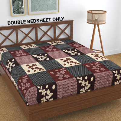 Polyester Double Bedsheet(Pack of 1, Multicolor)
