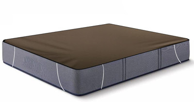 AG Creations 200 TC Polyester Double Solid Fitted (Elastic) Bedsheet(Pack of 1, Beige)