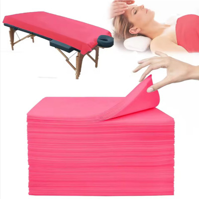 Kudize Microfiber Single Flat 250 TC Solid Bedsheet(Pack of 50, Pink)