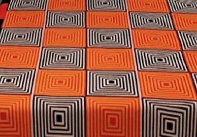 kaku handloom 140 TC Microfiber Double 3D Printed Flat Bedsheet(Pack of 1, Orange)