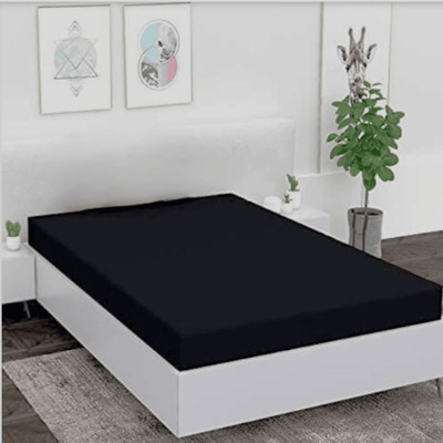 Kudize 0 TC Microfiber King Solid Flat Bedsheet(Pack of 20, Black)