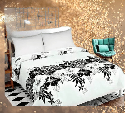 Microfiber Double Bedsheet(Pack of 1, White)