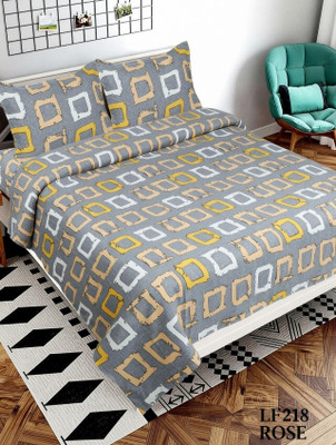 YASHI DÉCOR Cotton Double Bedsheet(Pack of 1, Multicolor)