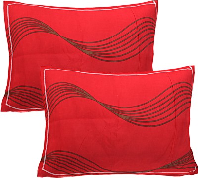 SIROKI BOND Floral Pillows Cover(Pack of 2, 68.58 cm*43.18 cm, Red)