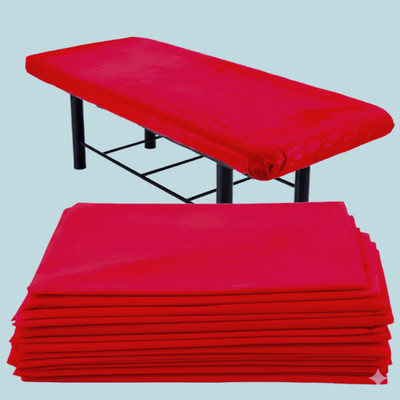 Kudize Microfiber Single Flat 250 TC Solid Bedsheet(Pack of 100, Red)