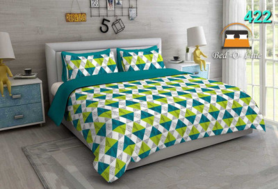 140 TC Polycotton Double Printed Bedsheet(Pack of 1, Multicolor)