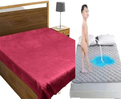 AG Creations 1 TC Polyester Double Solid Flat Bedsheet(Pack of 1, Multicolor)