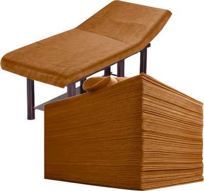 Kudize Microfiber Single Flat 250 TC Self Design Bedsheet(Pack of 50, Brown)