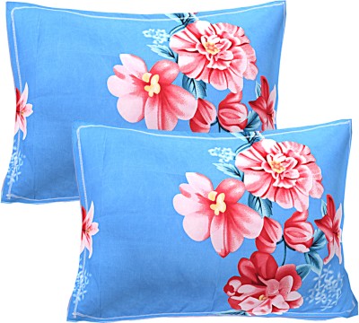 SIROKI BOND Floral Pillows Cover(Pack of 4, 68.58 cm*43.18 cm, Blue)