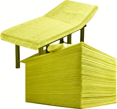 Kudize Microfiber Single Flat 250 TC Self Design Bedsheet(Pack of 50, LEMON YELLOW)