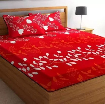 jim-Dandy 180 TC Cotton Double Printed Flat Bedsheet(Pack of 1, Multicolor)