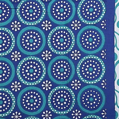 AGASTYA TRADING Cotton Double Flat 212 TC Printed Bedsheet(Pack of 1, Blue)