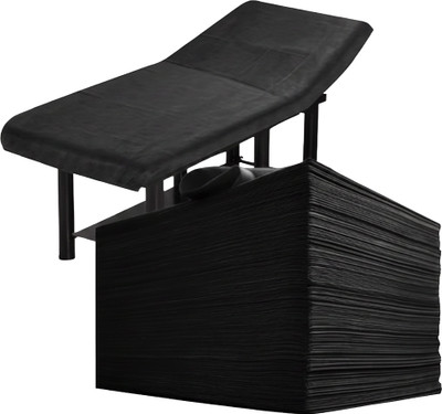 Kudize Microfiber Single Flat 250 TC Self Design Bedsheet(Pack of 50, Black)