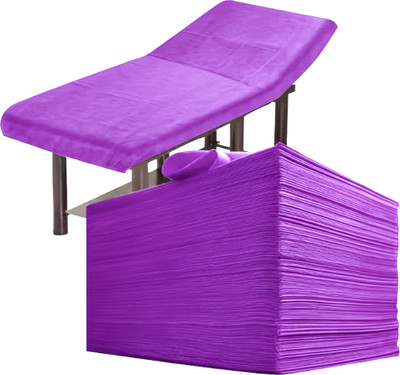 Kudize Microfiber Single Flat 250 TC Self Design Bedsheet(Pack of 50, Violet)