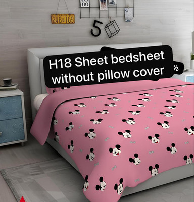 150 TC Polycotton Single Bedsheet(Pack of 1, Pink)