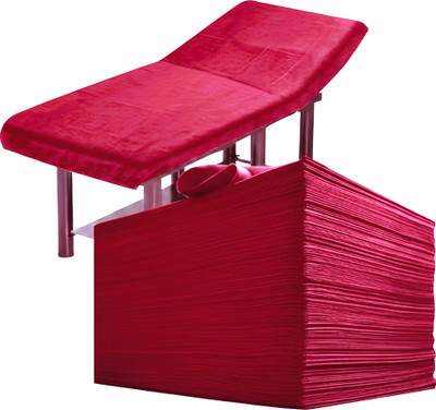 Kudize Microfiber Single Flat 250 TC Self Design Bedsheet(Pack of 50, Burgundy)