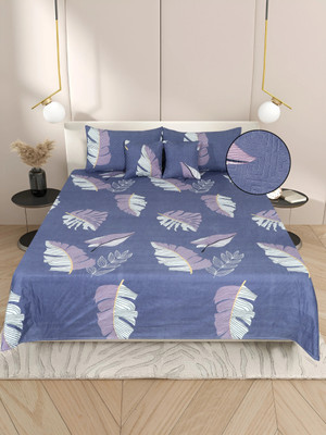 SUKHAURA 300 TC Cotton Double Printed Flat Bedsheet(Pack of 1, Multicolor)