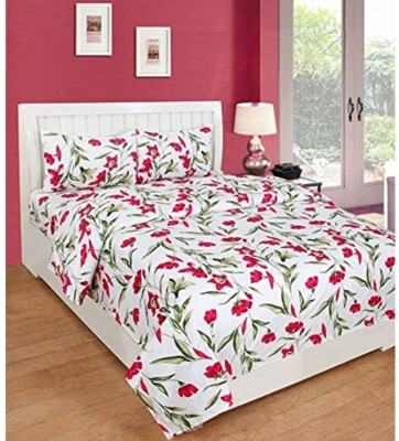 Spring Board 160 TC Cotton Double, Queen Solid Flat Bedsheet(Pack of 1, White, DesignAWS)