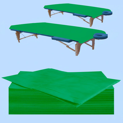Kudize Microfiber Single Flat 250 TC Solid Bedsheet(Pack of 100, Green)