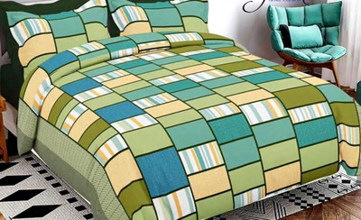 Aaaaaaaaaaaandy Polycotton King Flat 300 TC Printed Bedsheet(Pack of 1, Multicolor)