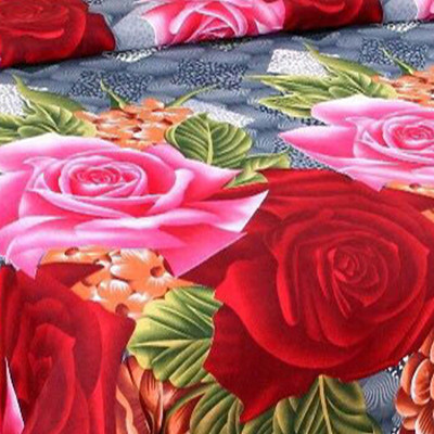 Vidhyaheandloom 144 TC Polycotton Single 3D Printed Flat Bedsheet(Pack of 1, Multicolor)