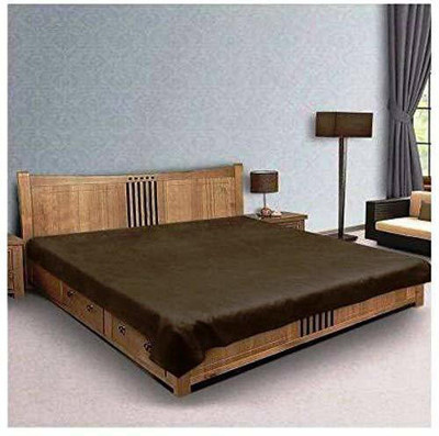 SHAVIN INDUSTRIES 200 TC Polyester King Solid Flat Bedsheet(Pack of 1, coffee)