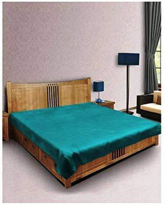 BONA SORT 310 TC Polyester Double Solid Flat Bedsheet(Pack of 1, Green)