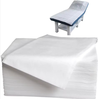 Kudize Microfiber Single Flat 250 TC Self Design Bedsheet(Pack of 50, White)