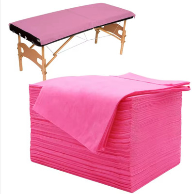 Kudize Microfiber Single Flat 250 TC Self Design Bedsheet(Pack of 50, Pink)