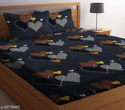 260 TC Cotton Double Printed Bedsheet(Pack of 1, Multicolor)