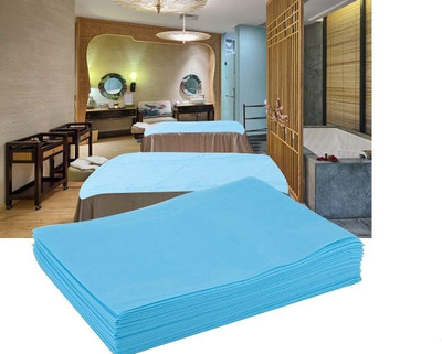 Kudize 0 TC Microfiber Single Solid Flat Bedsheet(Pack of 5, Blue)
