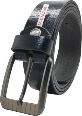 NUKAICHAU Men Formal, Casual, Evening, Party Black Genuine Leather Belt