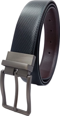 NUKAICHAU Men Formal, Casual, Evening, Party Black, Brown Artificial Leather, Texas Leatherite Reversible Belt