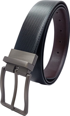 NUKAICHAU Men Formal, Casual, Evening, Party Black, Brown Artificial Leather, Texas Leatherite Reversible Belt