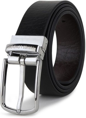 Hayes London Men Black, Brown Genuine Leather Reversible Belt