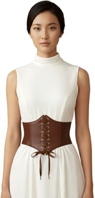 RealBuff Women Casual, Party, Evening Brown Artificial Leather Reversible Belt