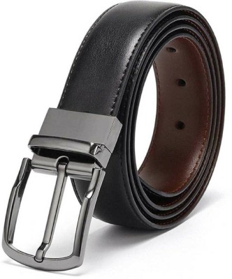 IHP Men Casual, Party, Formal, Evening Brown, Black Genuine Leather Reversible Belt