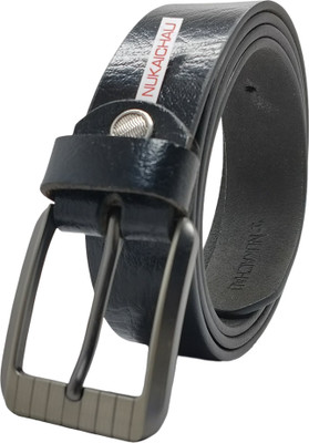 NUKAICHAU Men Formal, Casual, Evening, Party Black Genuine Leather Belt