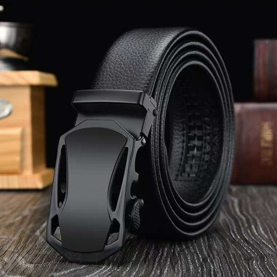 Men Black Artificial Leather, Texas Leatherite Belt