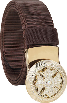 SunShopping Men & Women Casual Brown Nylon Belt