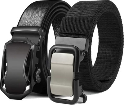 Men Multicolor Artificial Leather, Nylon Belt