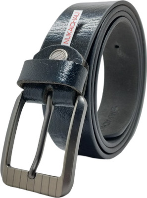 NUKAICHAU Boys & Girls Formal, Casual, Evening, Party Black Genuine Leather Belt