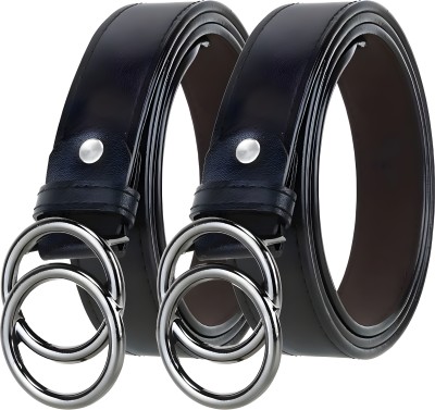 FITKNOT Women Casual, Party Black Artificial Leather Belt