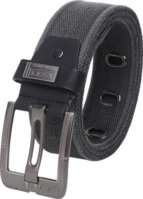 SunShopping Men Casual Grey Canvas Belt