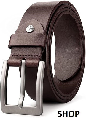 ShopGlobal Men & Women Brown Artificial Leather Belt