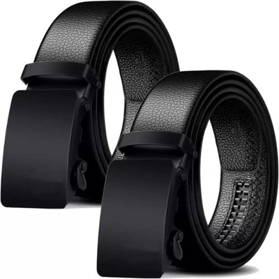 Niddleman Men Evening, Formal, Party Black Genuine Leather Belt