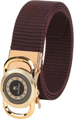 Artisanwear Men Casual Brown Nylon Belt
