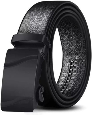 Men Black Artificial Leather Belt