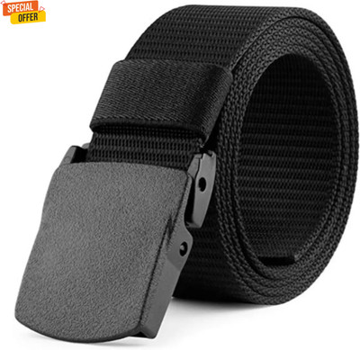 Artisanwear Men Casual Black Nylon Belt